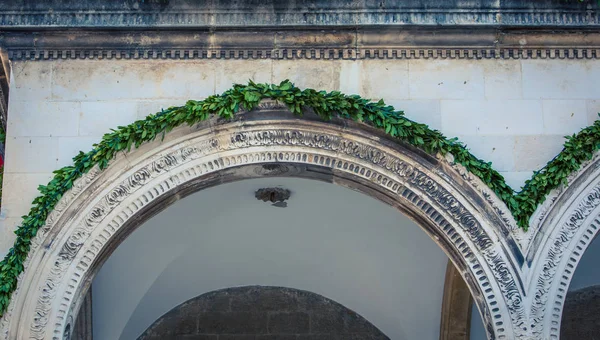 Outdoor Archway Christmas Dubrovnik — Stock Photo, Image