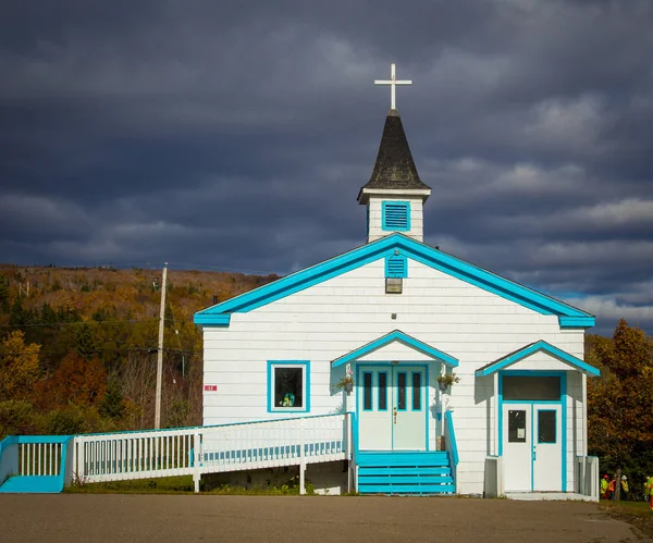 Église Blanche Rurale Cap Breton — Photo