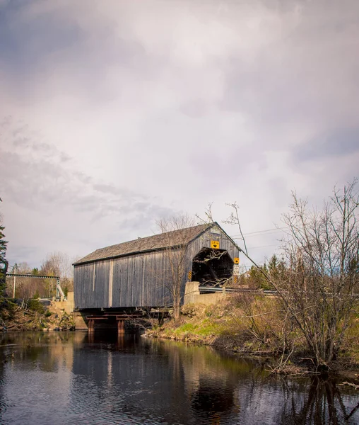 Wooden Covered Bridge New Brunswick — Stock Photo, Image