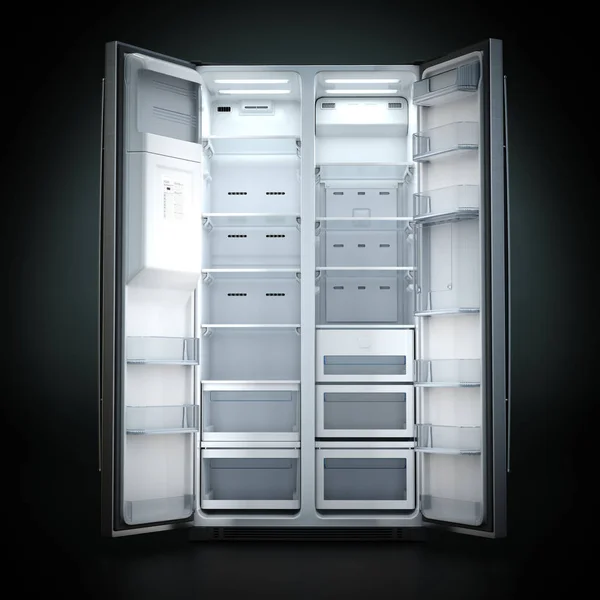 3D Que Rinde El Refrigerador Grande Stock de ilustración
