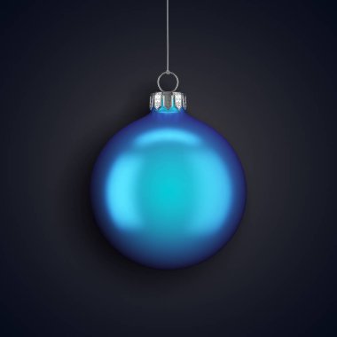 yazıtlar olmadan karanlık bir arka plan üzerinde 3D render Noel topu