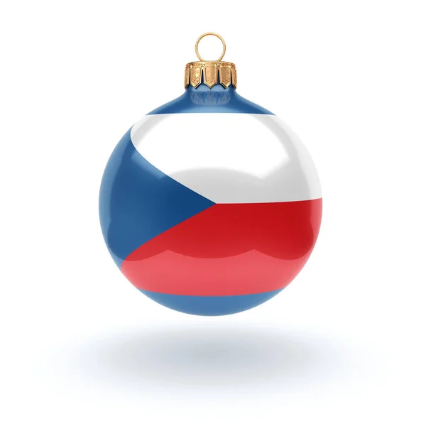 Representación Bola Navidad Decorada Con Bandera República Checa —  Fotos de Stock