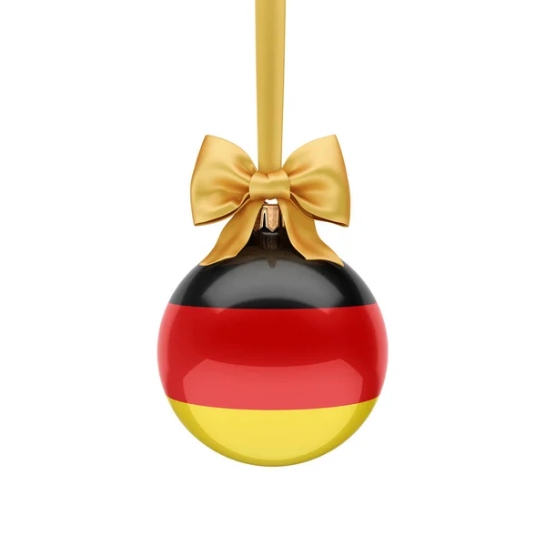 Representación Bola Navidad Decorada Con Bandera Alemania — Foto de Stock