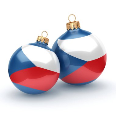 3D render Noel top ile Çek Cumhuriyeti bayrağı