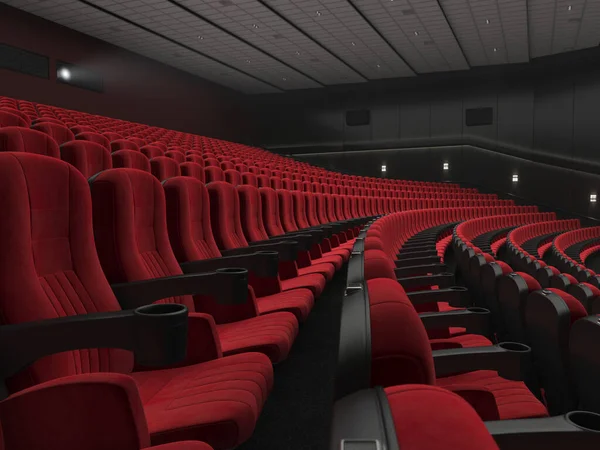 3D işleme modern sinema — Stok fotoğraf