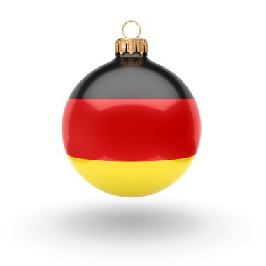 3D render Almanya bayrağı ile Noel top