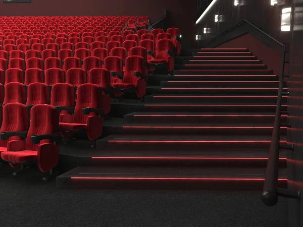 3D işleme modern sinema — Stok fotoğraf