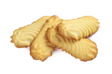 Kurabiye kurabiye beyaz bir arka plan üzerinde Kapat