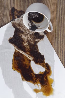 Kahve kağıda döktüm