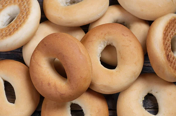 Bagels buatan sendiri close-up — Stok Foto