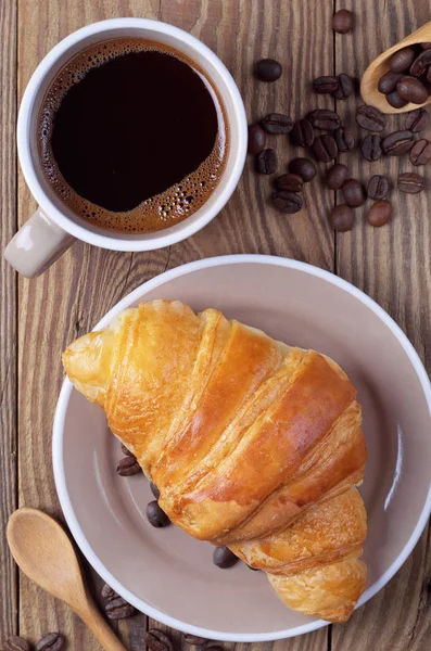 Koffie en croissants — Stockfoto