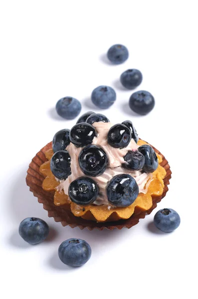 Cheesecake with blueberries — Stock Photo, Image