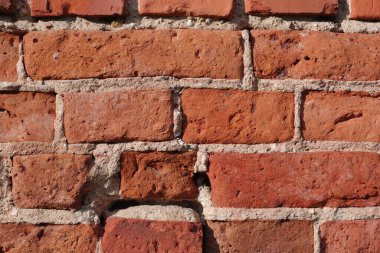 Eski kırmızı tuğla duvarın arka planı