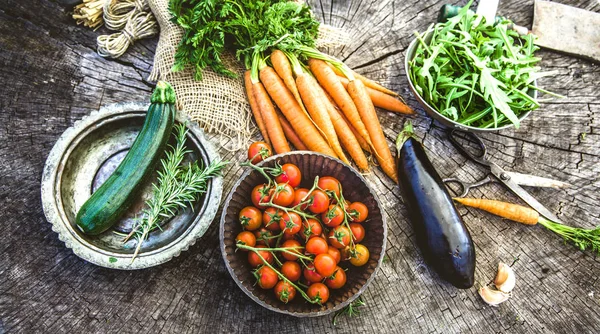 Verduras Orgánicas Frescas Fondo Alimenticio Comida Saludable Del Jardín —  Fotos de Stock