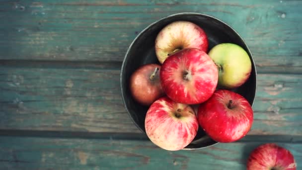 Montón Frutas Manzanas Peras — Vídeos de Stock