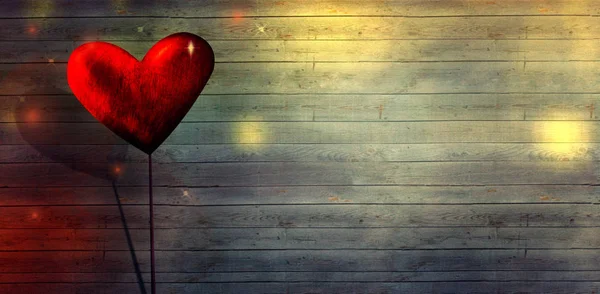 День Святого Валентина Тло Валентина Столом Боке Люблю Червоний Фон — стокове фото