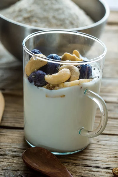 Healthy breakfast variety — Stock Photo, Image