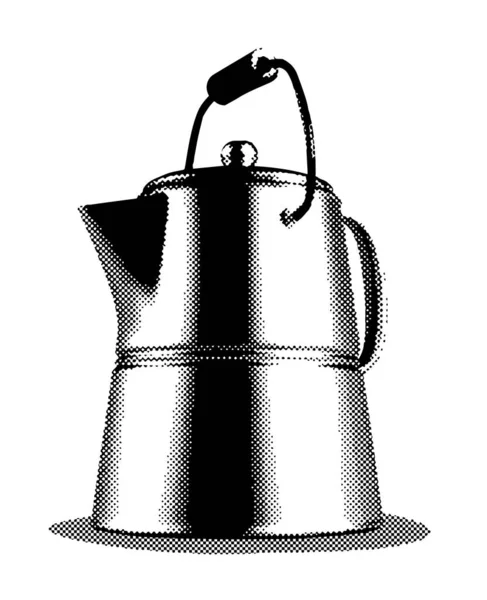 Eski bir kahve demliği İllüstrasyon.