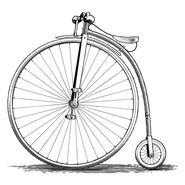 Ilustración Aspecto Vintage Una Bicicleta Vieja — Vector de stock