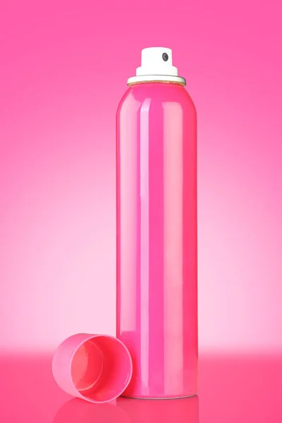 Profumo Colorato Rosa Del Deodorante Può Isolato — Foto Stock