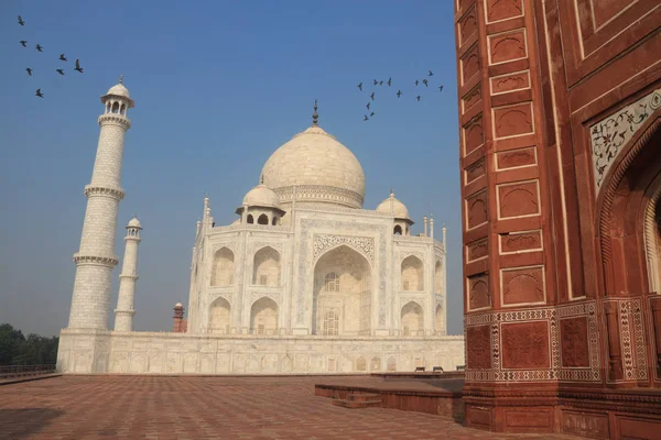 Taj Mahal Con Mausoleo Agra Uttar Pradesh India —  Fotos de Stock