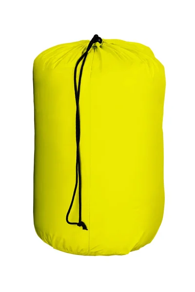 Touristenschlafsack Gelber Farbe Warm Zum Wandern Und Für Ein Zelt — Stockfoto