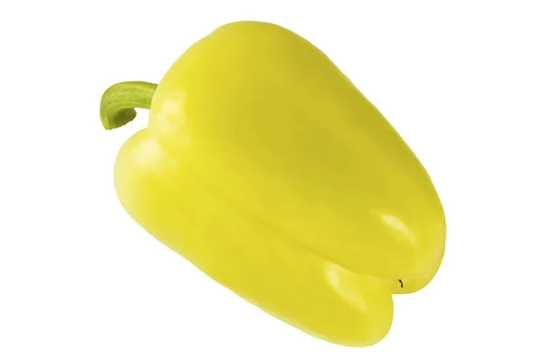 Zoete Groene Paprika Geïsoleerd Een Witte Achtergrond Met Een Groene — Stockfoto