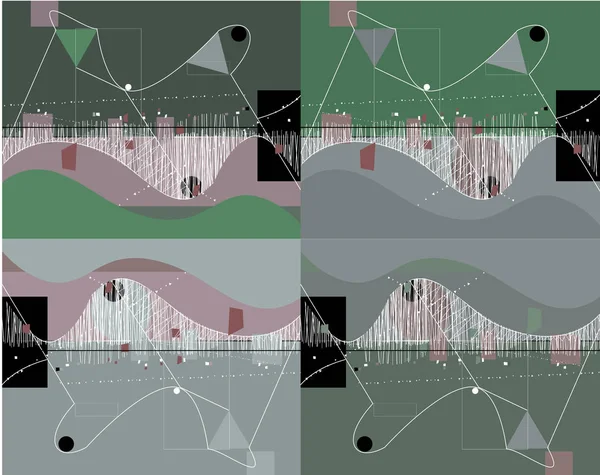 Abstrakt Vektor Bakgrund Med Geometriska Element — Stock vektor