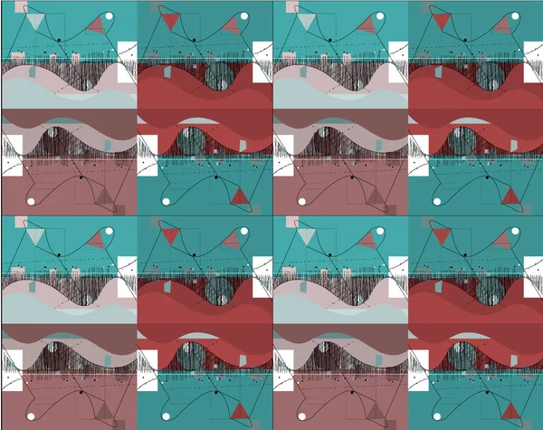 Resumo Fundo Vetorial Com Elementos Geométricos — Vetor de Stock