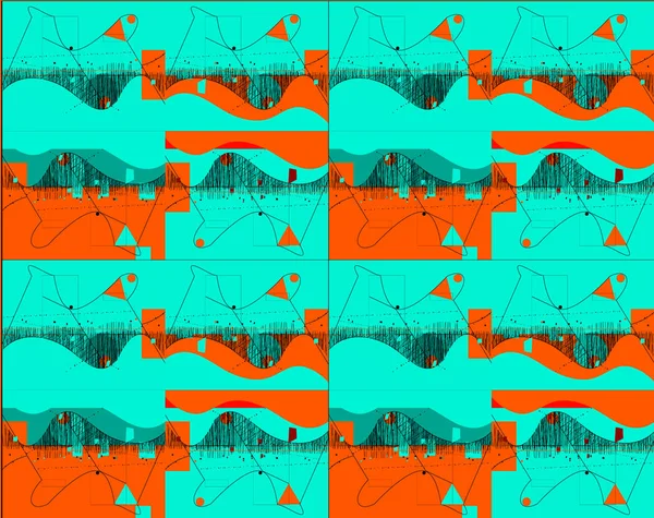 Fond Vectoriel Abstrait Avec Des Éléments Géométriques — Image vectorielle