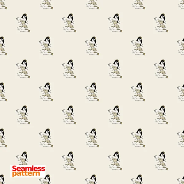 Seamless Pattern Endless Looped — Stock Vector