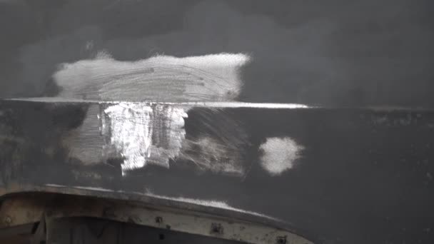 Mașina este reparată cu sudură cu armăsar — Videoclip de stoc