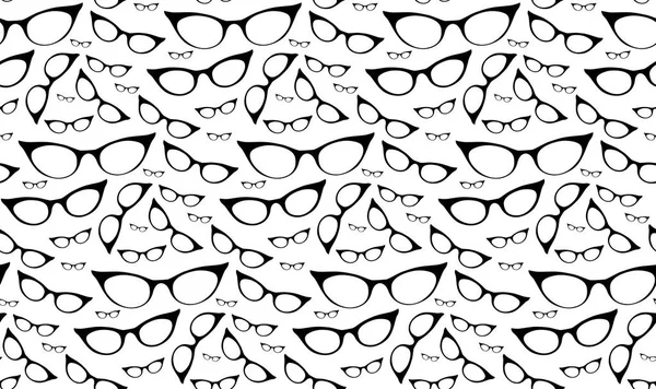 シームレスな眼鏡パターン メガネ ベクトル図 — ストックベクタ