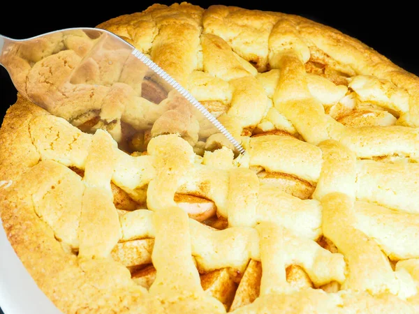 Fresh Homemade Apple Pie Close — Stock Photo, Image