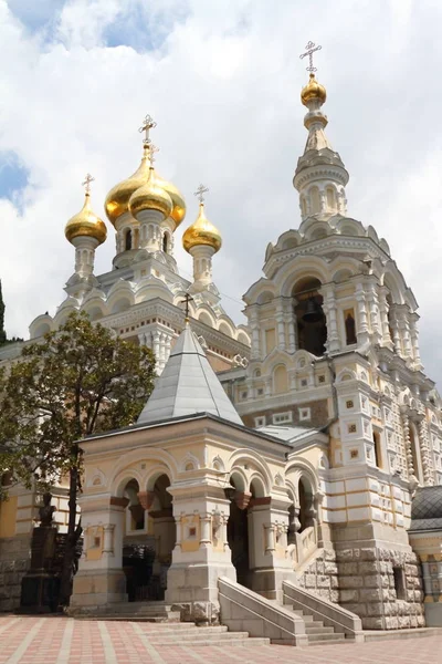 Alexander Nevsky Kathedraal Werd Gebouwd 1902 Stad Jalta Krim — Stockfoto