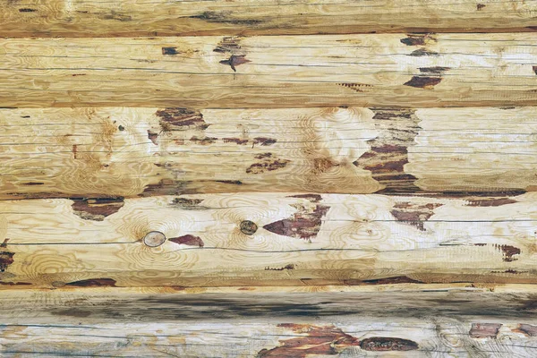 Wall Wooden House Made New Wood — Stock Photo, Image