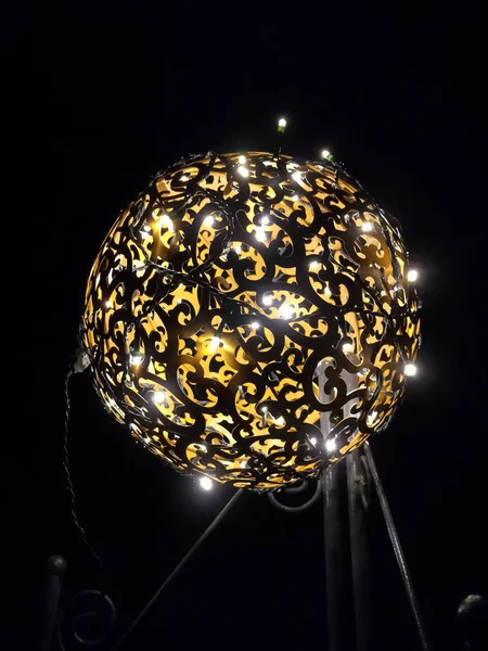Dekoracje Ogrodowe Lampy Nocy — Zdjęcie stockowe