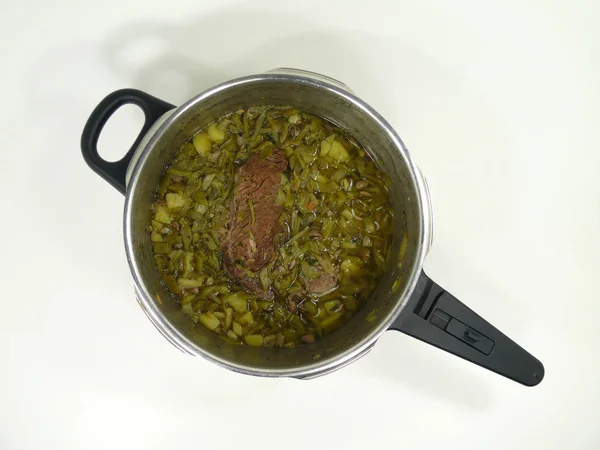 Ensopado Feijão Com Carne — Fotografia de Stock