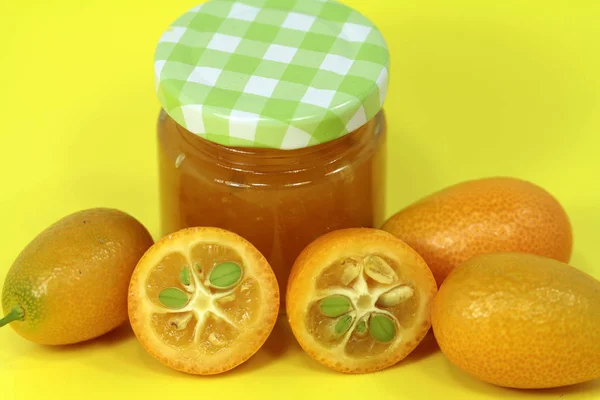 Fresh Homemade Kumquat Jam — Stock Photo, Image