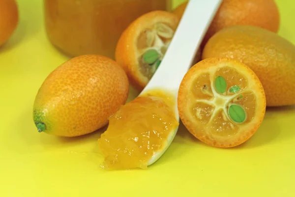 Fresh Homemade Kumquat Jam — Stock Photo, Image