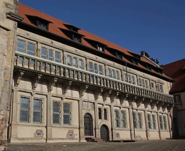 Freio Castelo Perto Lemgo Com Museu Renascentista Weser — Fotografia de Stock