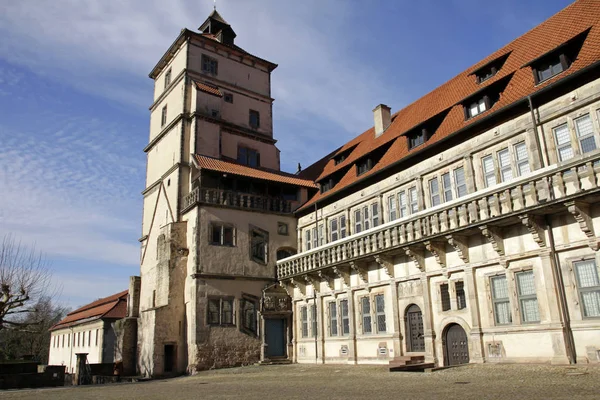 Freio Castelo Perto Lemgo Com Museu Renascentista Weser — Fotografia de Stock