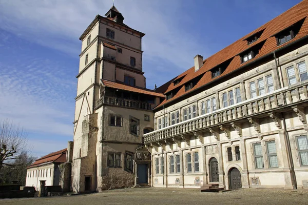 Kasteel Rem Buurt Van Met Weser Renaissance Museum Lemgo — Stockfoto