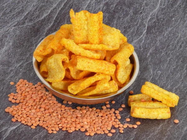 Linsenchips Mit Chili — Stockfoto