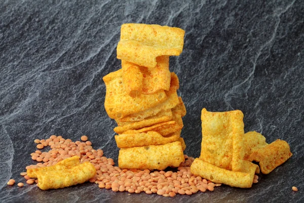 Linsenchips Mit Chili — Stockfoto