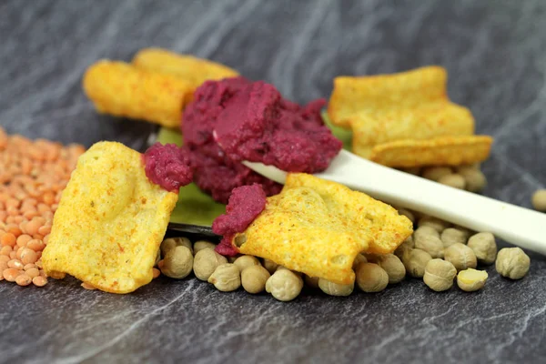 Chips Lentejas Con Chile — Foto de Stock