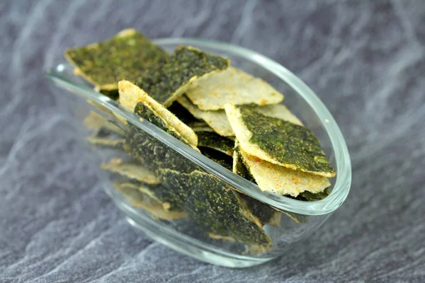 yosun ile yosun pirinç cips