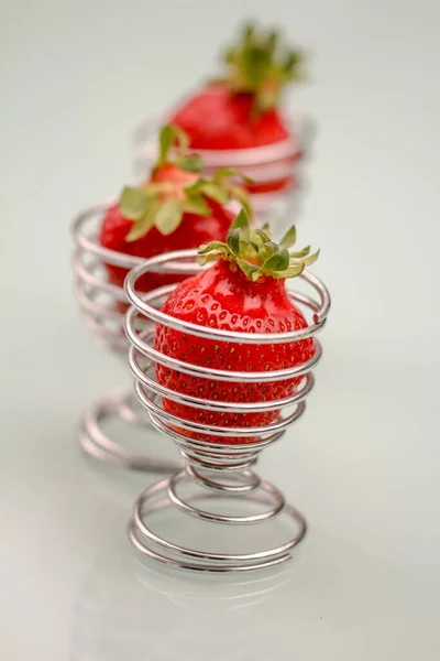 Φράουλες Γλυκά Φρούτα Από Τον Ιούνιο — Φωτογραφία Αρχείου