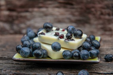 gerçek yaban mersinli makro shot (Vaccinium myrtillus)