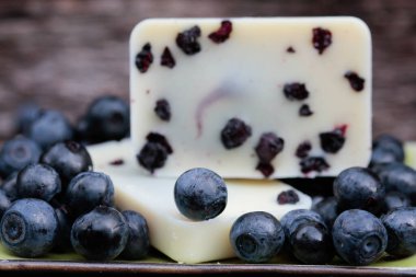 gerçek yaban mersinli makro shot (Vaccinium myrtillus)